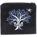 Tefillin Bag - Tree Design - Velvet - Navy