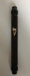 Dark Wood Round Mezuzah Case 15cm