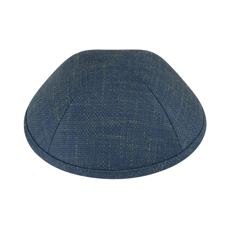 IKIPPAH BLUE SUITING W/ OLIVE YARMULKE 2