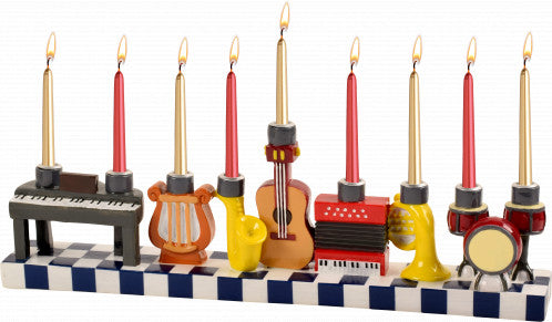 Resin Candle Menorah - Musical Instruments