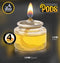 Prefilled 100% Olive Oil Shemen Pods Glass Cup Candles with Cotton Wick 4 Hour Burntime 24 Count