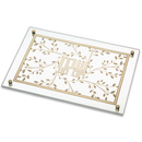 Glass Challah Tray - Gold Vines [UK81974]
