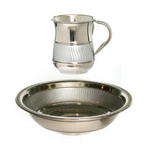 Stainless Steel Wash Cup and Bowl Set- Silver
