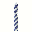 Havdalah Candle Shiny Blue/White