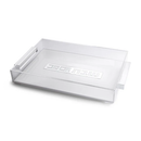 Lucite Challah Tray - Silver with Raised Rims and Handles [UK82368]
