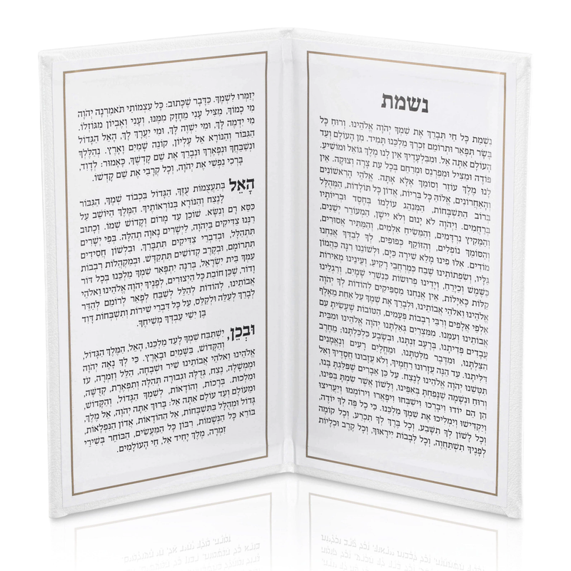 Leather Nishmas Booklet - Gold