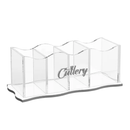 Wave Cutlery Holder - Silver