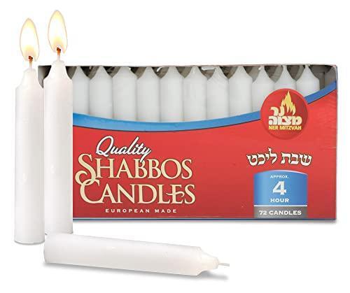 European Shabbos Candles - 72pk