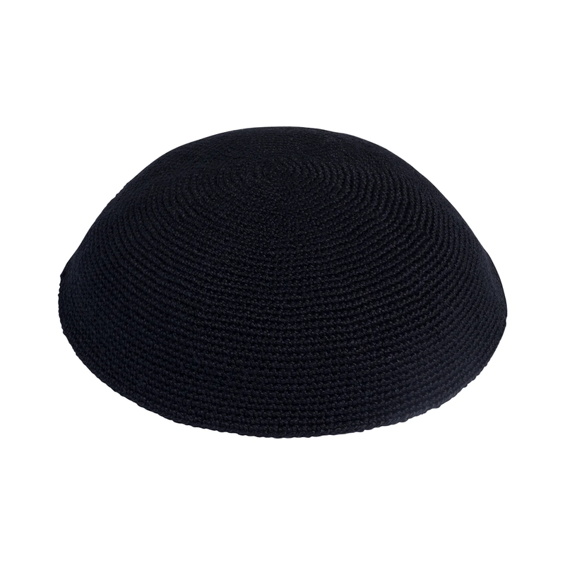 IKIPPAH BLACK KNIT KIPPAH 19 CM