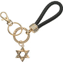 Metal Magen David Key Holder with Stone Inlay