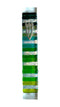 Premium Glass Mezuzah Case - Green