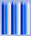 135 PK BLUE & WHITE CHANUKAH CANDLE