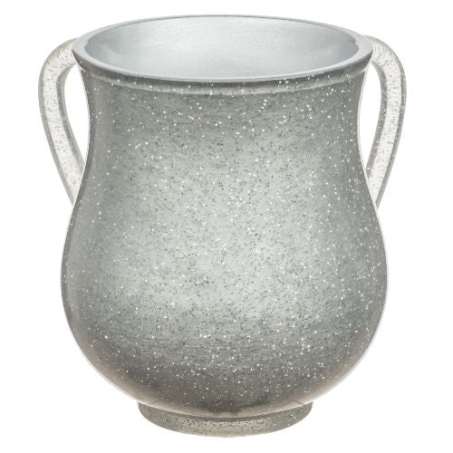 Polyresin Washing Cup - Silver Glitter - UK48219