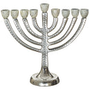 Aluminum Hammered Menorah 48043