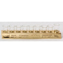 Oil Menorah - "Safe-T" Strip with Glass Cups - Gold