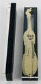 24K Gold Plated Mezuzah Case w/ Black Border- 15 cm scroll