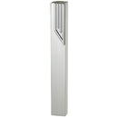 Aluminum Mezuzah 15 cm with Metal "Shin" - Shiny Silver