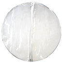 Round Plastic Matzah Cover Protector  w/ Silver Trim -  50 CM