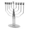 Chanukah Oil Menorah - Nickel Plated Art Deco Pipe