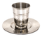 Hammered Kiddush Cup - Stainless Steel - (140 ml 4.7 oz)