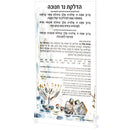 Lucite Chanukah Brachos Card - Stroke Art