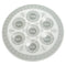 Glass Passover Plate 40 Cm - White - UK45779