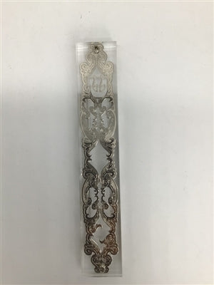 Mezuzah Case Silver Plated- 15 cm scroll - TUZ104