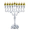 Oil Menorah - Classic Style - Silver Plated - 22"