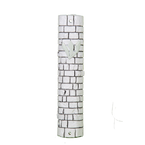 ART Mezuza Case - Polyresin - White Kotel Stones - 15CM