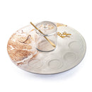 Lucite Painted Gold Simanim Plate