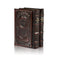 Siddur Interlinear Artscroll Set - 2 Vol.  - Sefard -  Weekday Shabbos & Festivals  -  Miller Brown Two Tone Leather