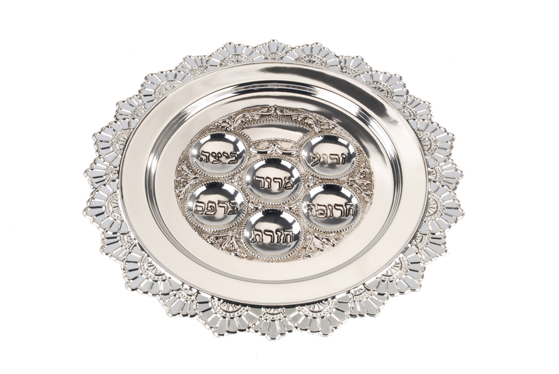 Passover Tray - Silver Plated 15