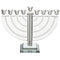 Elegant Crystal Chanukkah Menorah