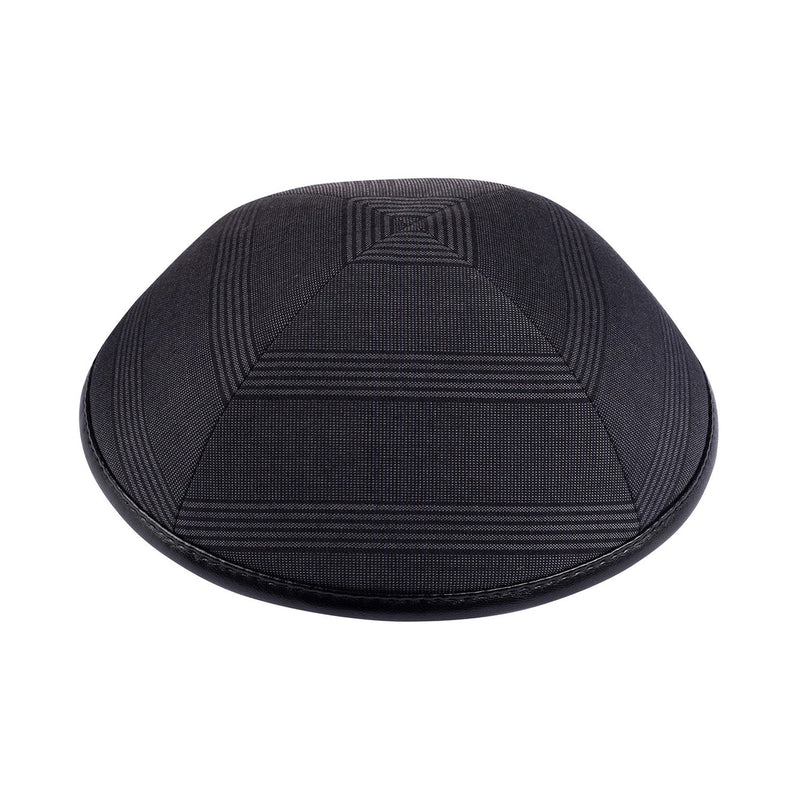 IKIPPAH GRAY PLAID W/ BLACK LEATHER RIM 4