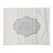 White Leather Like Challah Cover With Grey Embroidery