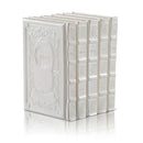 Artscroll Machzor Set Interlinear - Ashkenaz - F/S 5 Vol. - Hand Tooled White Leather - Miller