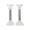 Crystal Candlesticks 18 cm with Laser Cut Jerusalem Plaque