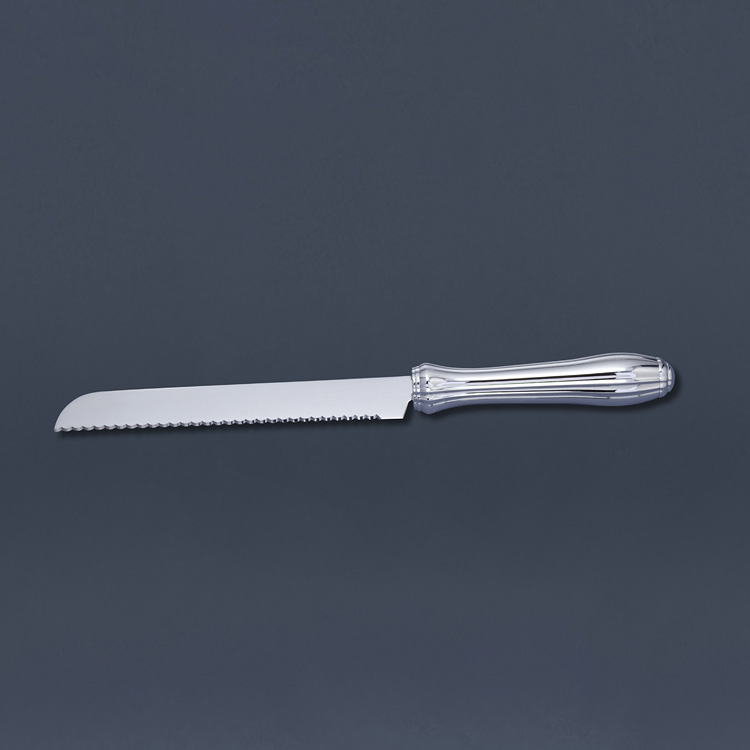 Bellagio Challah Knife - 925 Sterling Silver Plated - Hazorfim