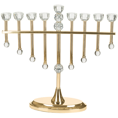 Chanukkah Gold Metal Menorah