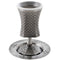 Pewter Kiddush Cup 15cm, With Ornate Design - With Stem