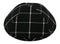 IKIPPAH BLACK PLAID YARMULKE