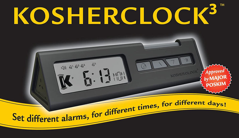 Kosher Clock 3 -  Black - Kosher Innovations