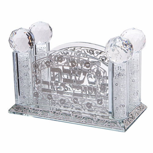 Crystal Bencher Holder with Silver Plaque