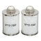 Crystal Salt & Peper Holders with White Stones