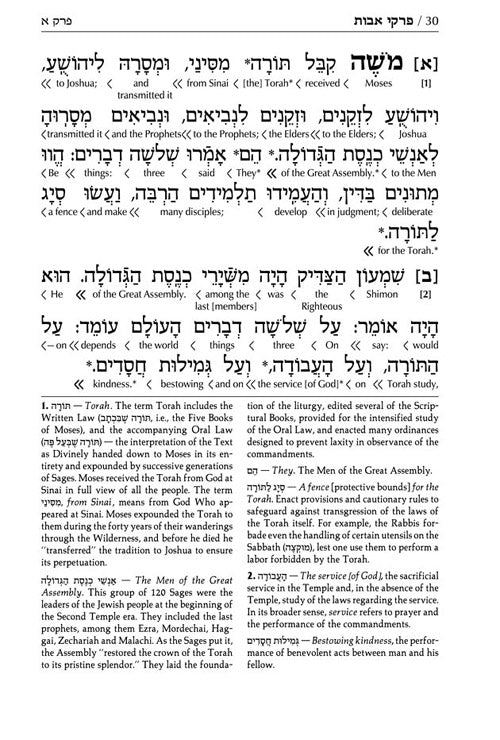 Interlinear Pirkei Avos - Artscroll - Full Size - Leatherette