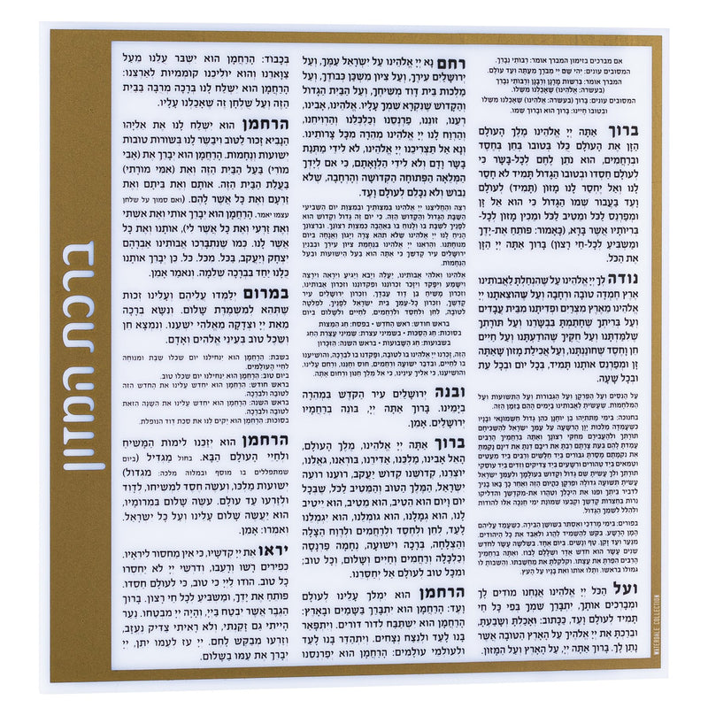 Lucite Birchat Hamazon Card - Side