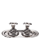 Set Of Small Candle Stick With Tray