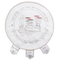 White Satin Round Matzah Cover - Kadesh Urchatz  - 3 Pockets - 17.5" with Plastic cover - 61062