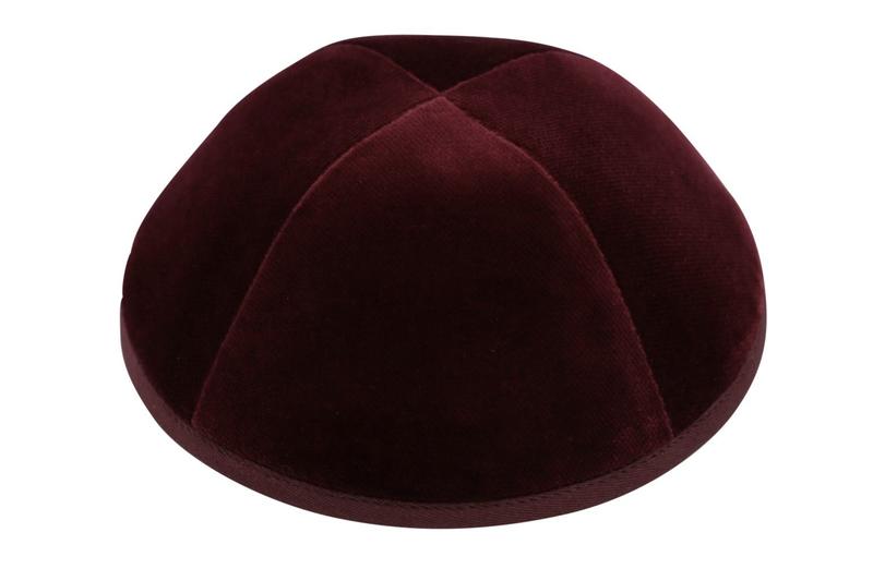 iKippah Maroon Velvet - 4 Part