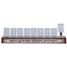 Oil Menorah Strip with glass cups - Printed Design